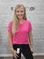 HOT PINK BOAT NECK TOP