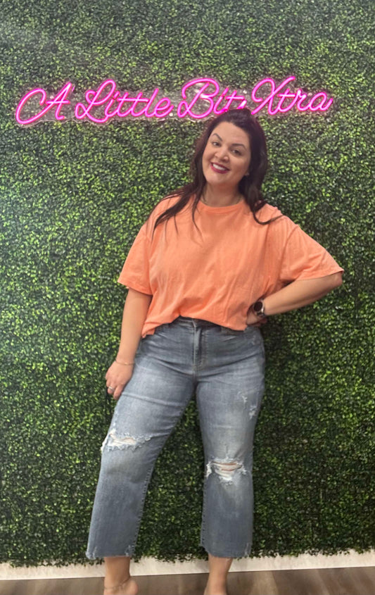 JB HIGH DESTROY CROP WIDE LEG JEANS