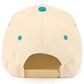 C.C LAKE Letter Embroidered Two Tone Trucker Hat: Turquoise