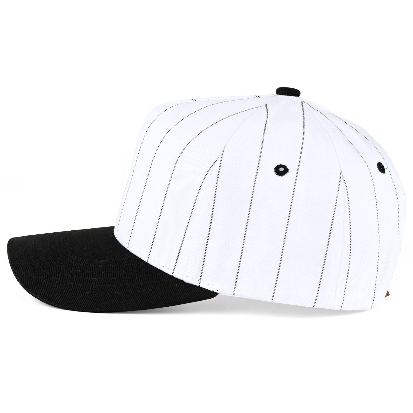 C.C Pinstripe Pain Two Tone Trucker Hat Baseball Cap: Black