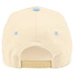 C.C HAPPIER AT THE LAKE Letter Two Tone Trucker Hat: Sky Blue