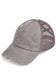 C.C Kids Washed Denim Elastic Band Crossed Pony Cap: Black