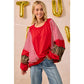 GAMEDAY THEME STRIPE MIX AND MATCH TOP: RED / L