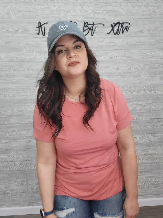 ASH ROSE BOAT NECK TOP