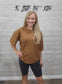 CAMEL FRENCH TERRY TOP