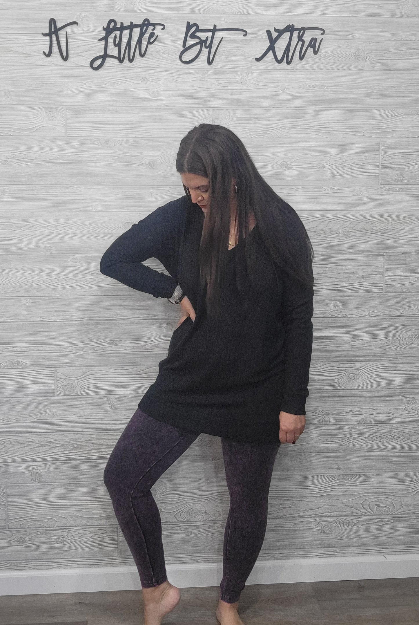 BLACKBERRY MINERAL WASHED LEGGINGS