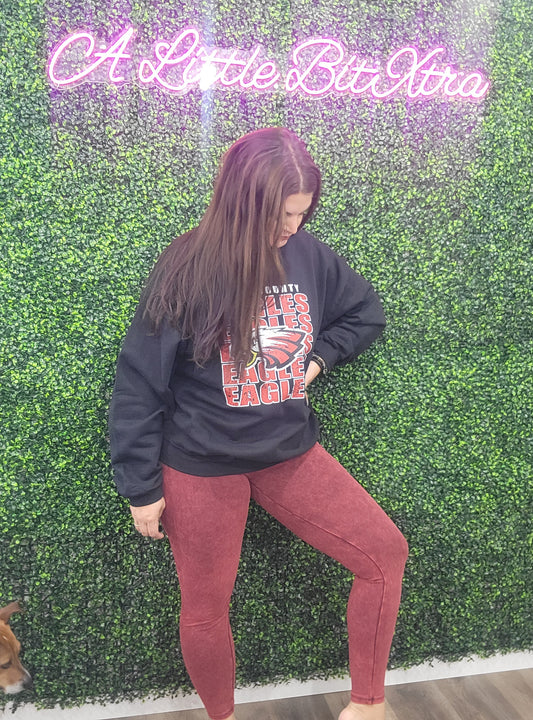 CABERNET MINERAL WASHED LEGGINGS