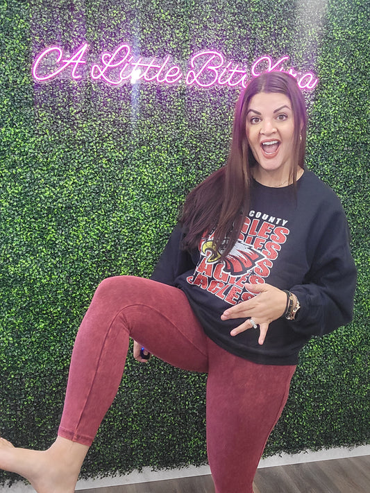 CABERNET MINERAL WASHED LEGGINGS