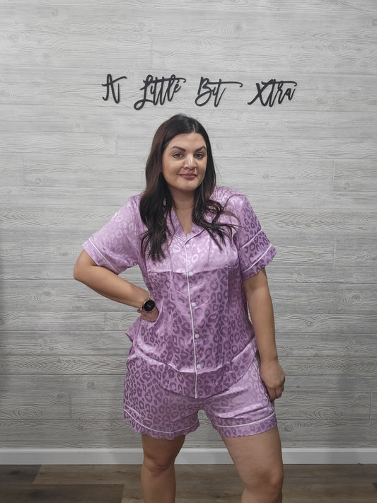 PURPLE SILK PAJAMAS