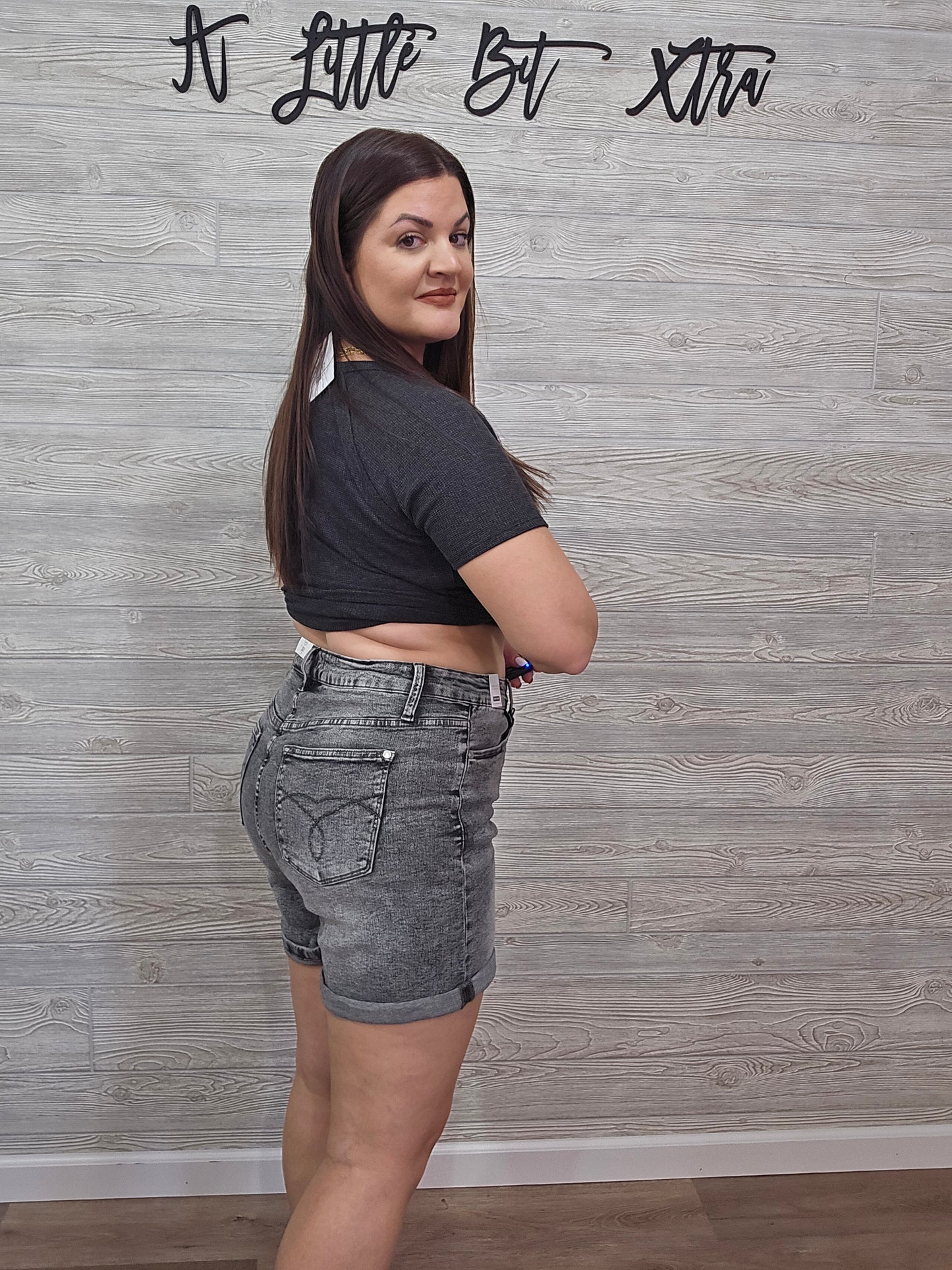 Judy Blue Stone Grey Shorts