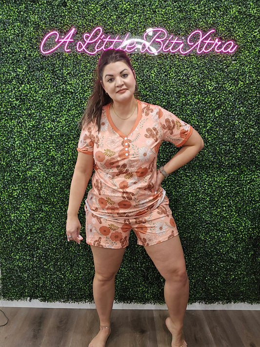 RUSTIC FLORAL CACTUS PAJAMAS