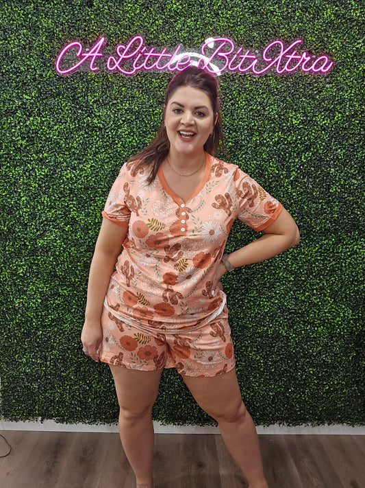RUSTIC FLORAL CACTUS PAJAMAS