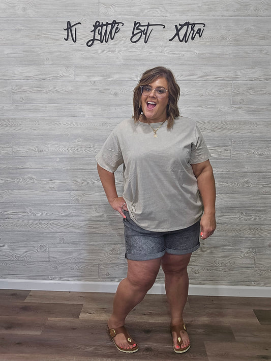 Judy Blue Stone Grey Shorts