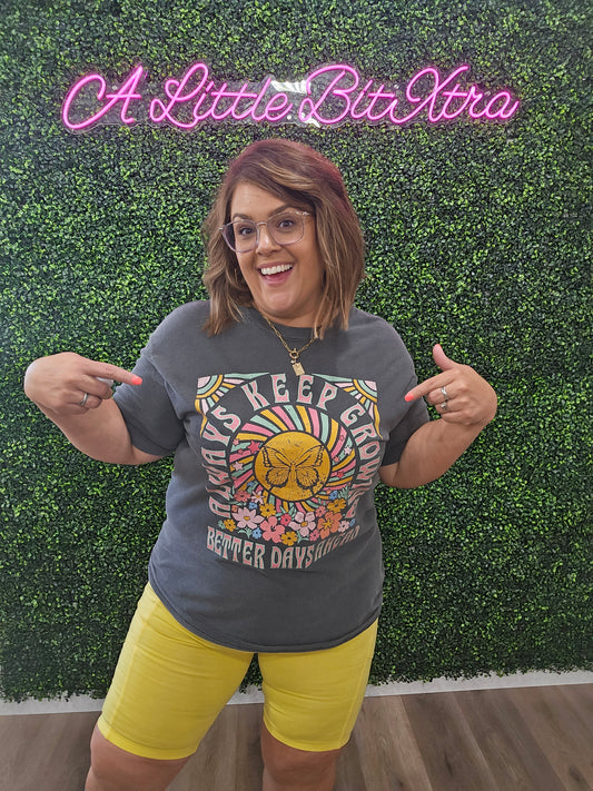 YELLOW POCKET BIKER SHORTS