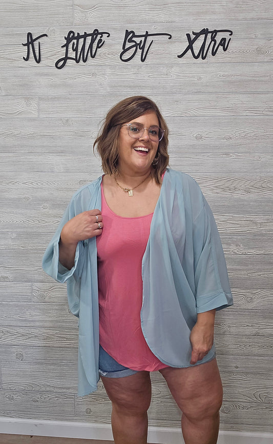TEAL KIMONO