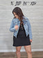 BLACK CORDED SLEEVELESS TANK MINI DRESS