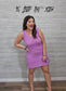 SPRING VIOLET CORDED SLEEVELESS TANK MINI DRESS