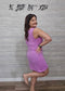 SPRING VIOLET CORDED SLEEVELESS TANK MINI DRESS