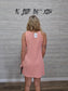PEACH CORDED SLEEVELESS TANK MINI DRESS
