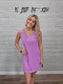SPRING VIOLET CORDED SLEEVELESS TANK MINI DRESS