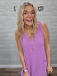 SPRING VIOLET CORDED SLEEVELESS TANK MINI DRESS