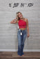 Red Rhinestone Crop Tank