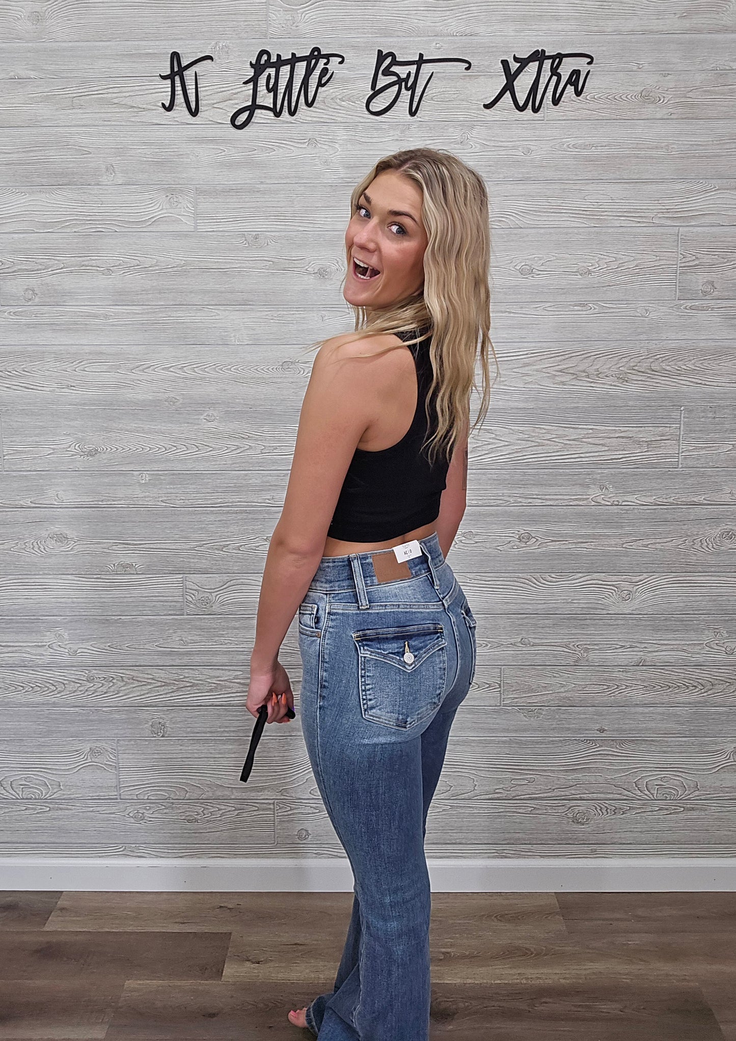 Black Rhinestone Crop Tank