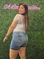 JB MID-RISE TUMMY CONTROL VINTAGE WASH SHORTS