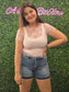 Pink Alle Short Sleeve Lace Top