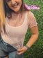 Pink Alle Short Sleeve Lace Top