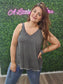 CHARCOAL LACE TANK