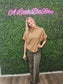 Deep Camel Mock Neck Sweater