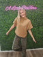 Deep Camel Mock Neck Sweater
