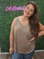 TAN LACE TANK