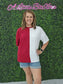 Game Day Multi Color Knit Top: RED/WHITE