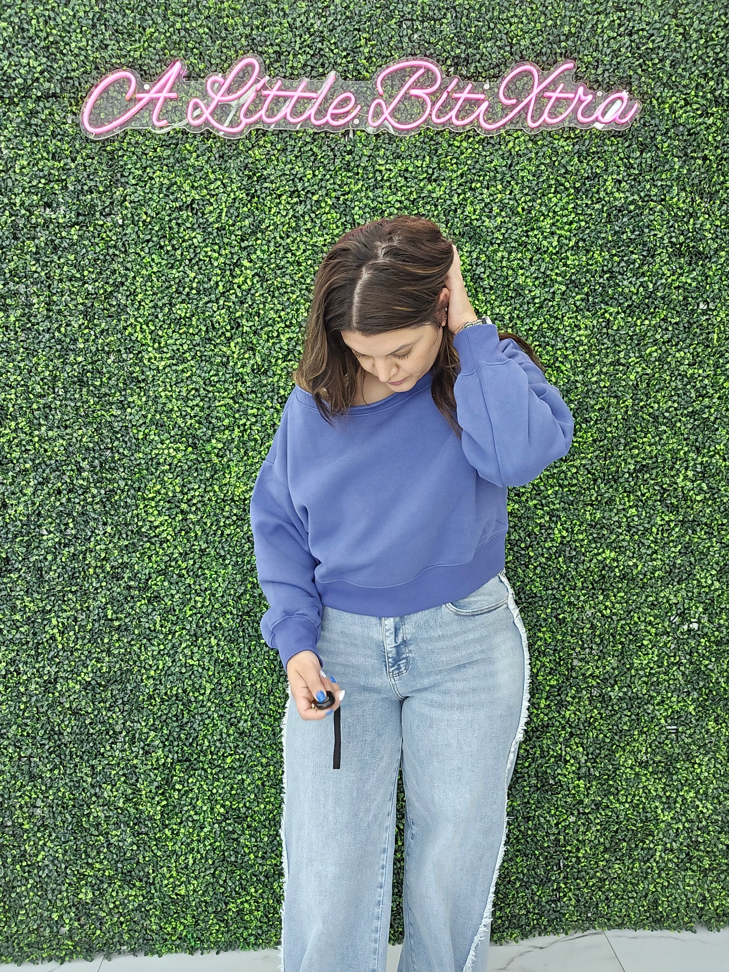 Fleece Boat Neck Pullover / Marlin
