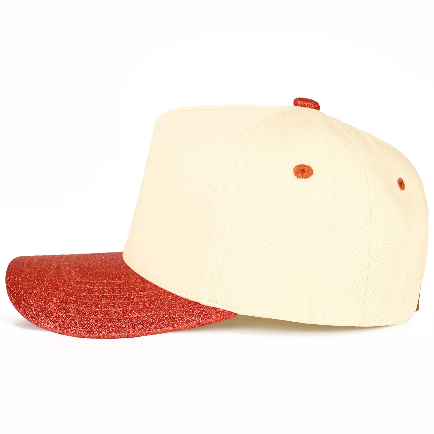 C.C Glitter Brim Two Tone Trucker Hat: Hot Pink