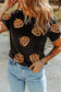 LDC Sequin Pumpkin Face Halloween T Shirt: Black / XL