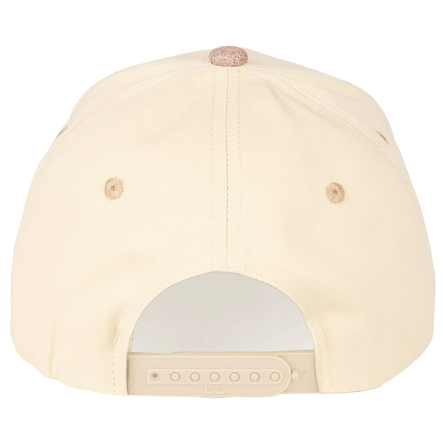 C.C Glitter Brim Two Tone Trucker Hat: Black