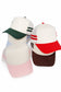 Retro Stripe Mesh Trucker Cap: Black