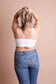 Boho Eye Lace Applique Bralette: Cream