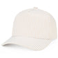 C.C Stripe Pattern Criss-Cross Ponytail Trucker Hat: Red