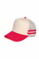 Retro Stripe Mesh Trucker Cap: Black