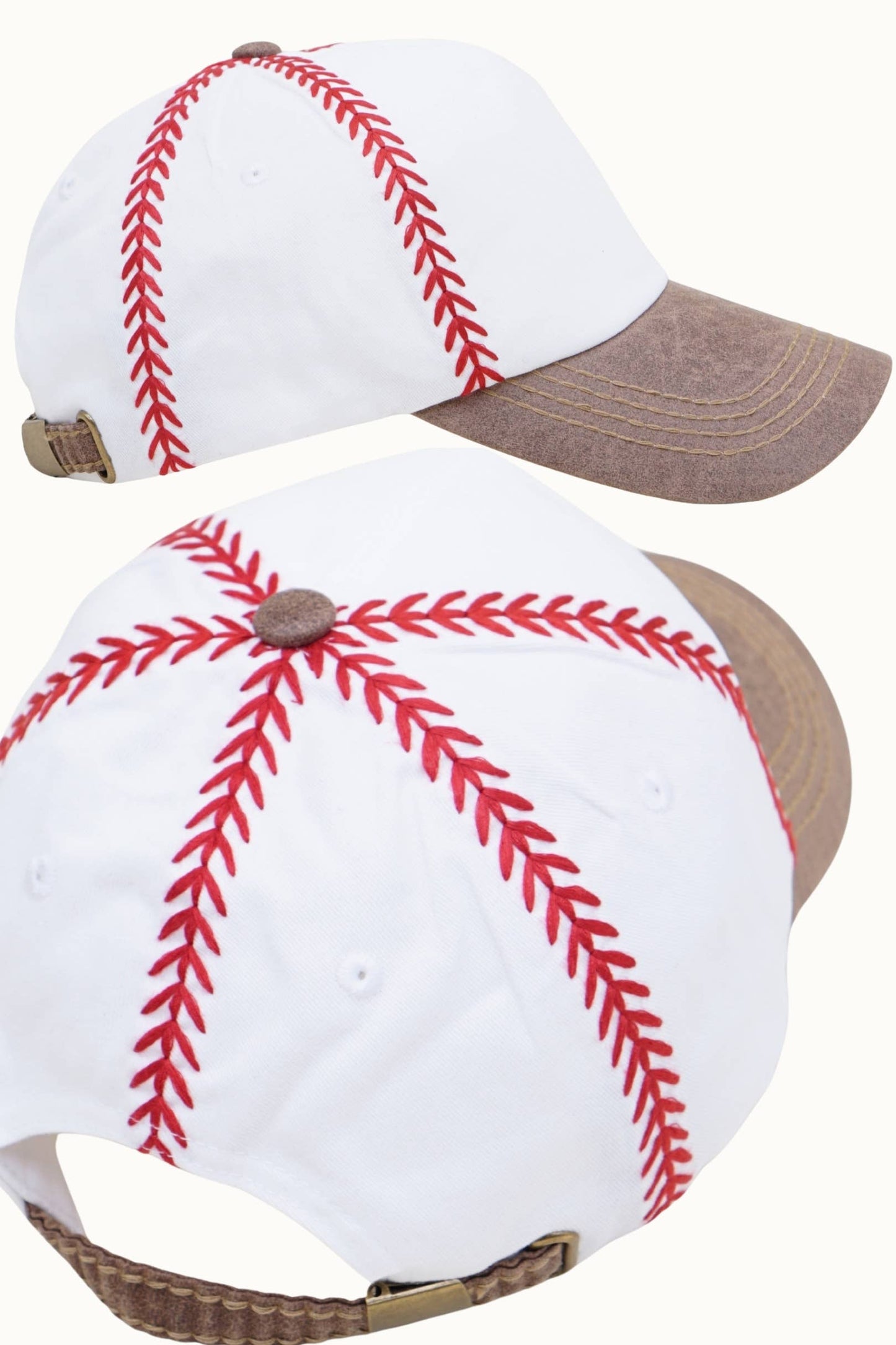 Baseball Stitched Themed Cap, Adjustable - DISCOUNTED Blanks