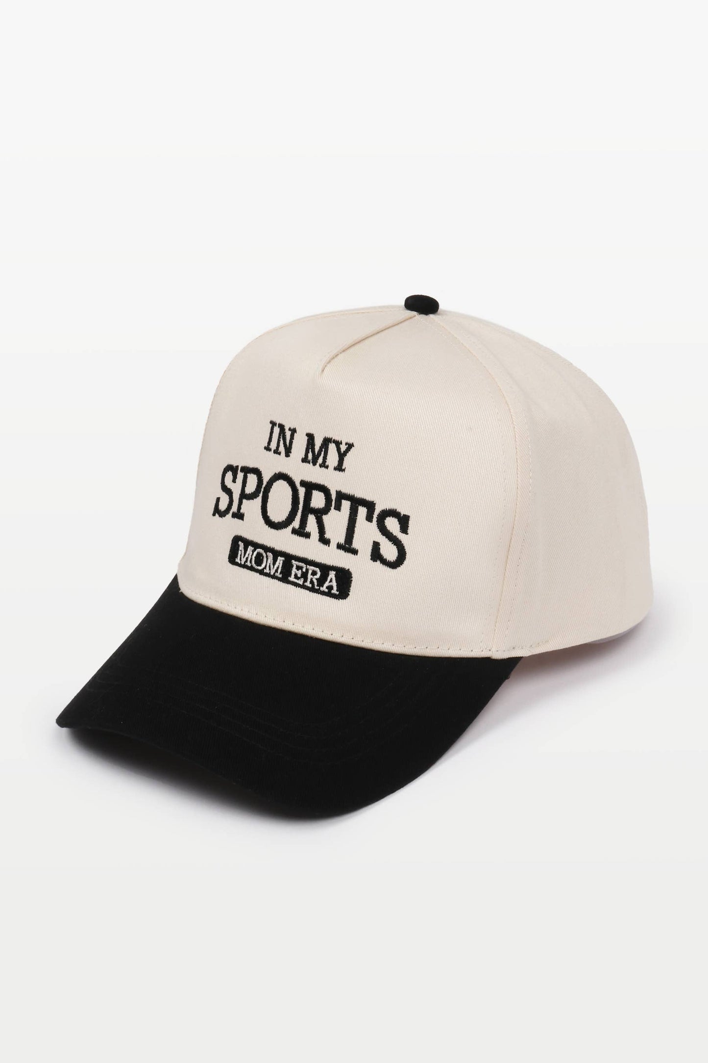 IN MY SPORTS MOM ERA Embroidery Baseball Cap: Black