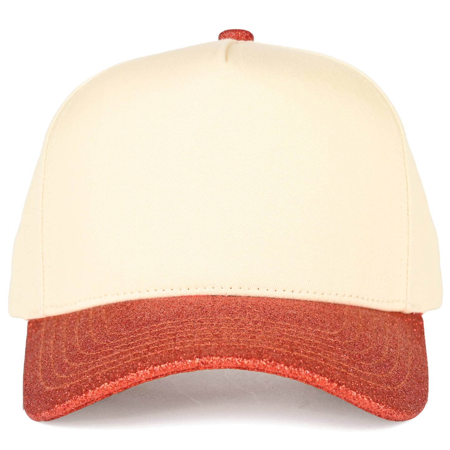 C.C Glitter Brim Two Tone Trucker Hat: Hot Pink