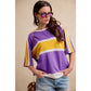 WOMEN GAMEDAY COLORBLOCK TEE: BLACK/RED