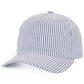 C.C Stripe Pattern Criss-Cross Ponytail Trucker Hat: Red