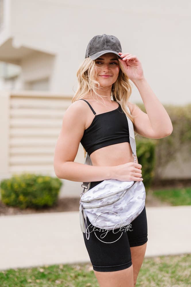 Farah Fanny Pack Shoulder Sling Bag - Light Grey Camo RTS