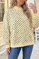 66 Plus Size F/W 26 Polka Dot Mock Neck Sweatshirt (S-4X): White / 2X